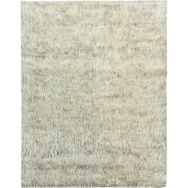 Modern and Contemporary Wool Hand Knotted Rug Grey No Border 7.7X9.10 -O082661