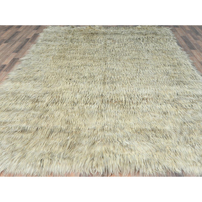 Modern and Contemporary Wool Hand Knotted Rug Grey No Border 7.7X9.10 -O082661