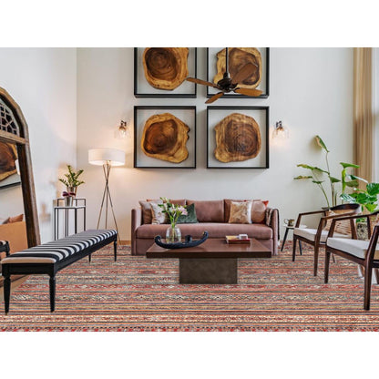 Kazak Wool Hand Knotted Rug Red No Border 8.8X12.0 -O082685