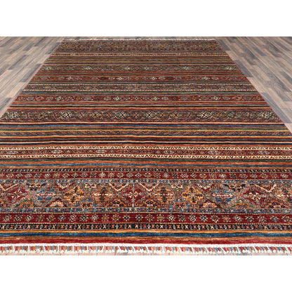 Kazak Wool Hand Knotted Rug Red No Border 8.8X12.0 -O082685