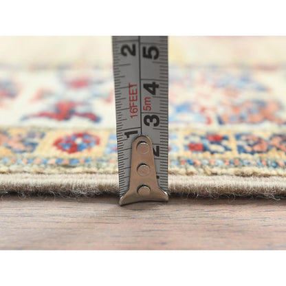 Kazak Wool Hand Knotted Rug Brown Ivory 2.7X13.6 -O082721