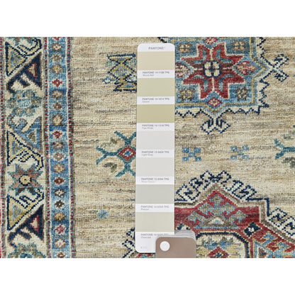 Kazak Wool Hand Knotted Rug Brown Ivory 2.8X13.5 -O082722