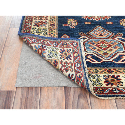 Kazak Wool Hand Knotted Rug Blue Ivory 2.10X13.2 -O082723
