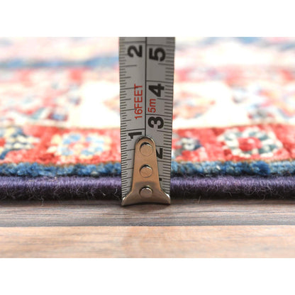 Kazak Wool Hand Knotted Rug Blue Beige 2.7X13.6 -O082725