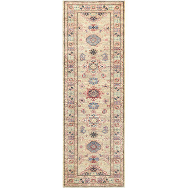Kazak Wool Hand Knotted Rug Brown Brown 2.7X7.9 -O082730