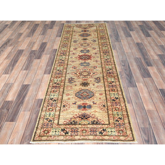 Kazak Wool Hand Knotted Rug Brown Brown 2.7X7.9 -O082730