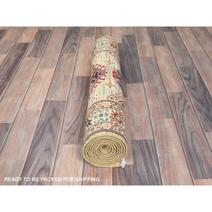 Kazak Wool Hand Knotted Rug Brown Brown 2.7X7.9 -O082730