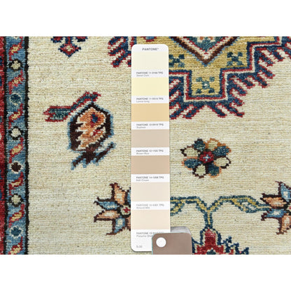Kazak Wool Hand Knotted Rug Ivory Red 2.7X8.6 -O082733