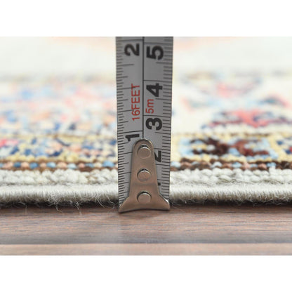 Kazak Wool Hand Knotted Rug Grey Ivory 2.5X8.6 -O082740