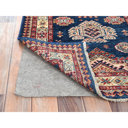 Kazak Wool Hand Knotted Rug Blue Ivory 2.7X7.10 -O082742