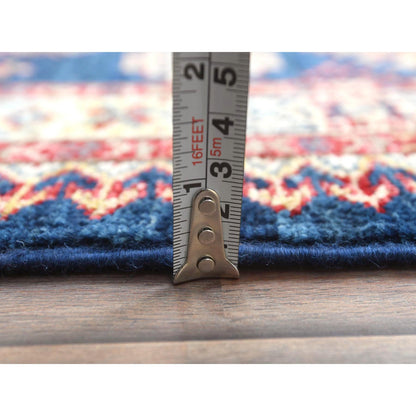 Kazak Wool Hand Knotted Rug Blue Ivory 2.7X7.10 -O082742