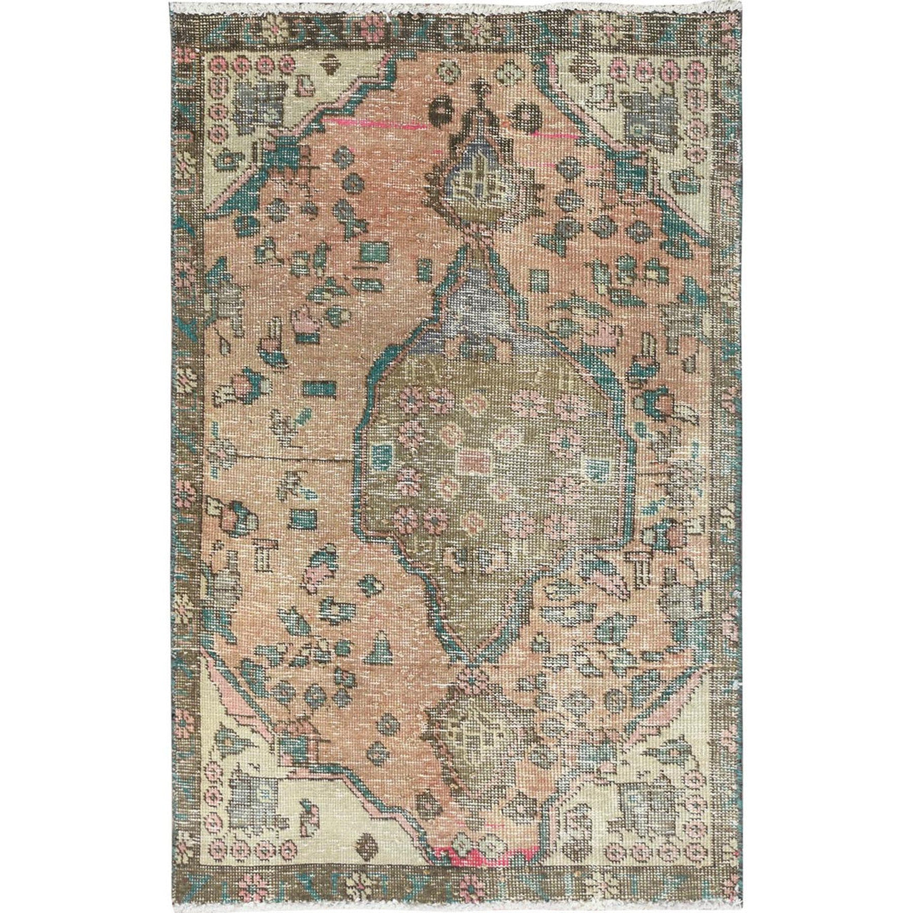Overdyed & Vintage Wool Hand Knotted Rug Brown Brown 3.0X4.5 -O082788