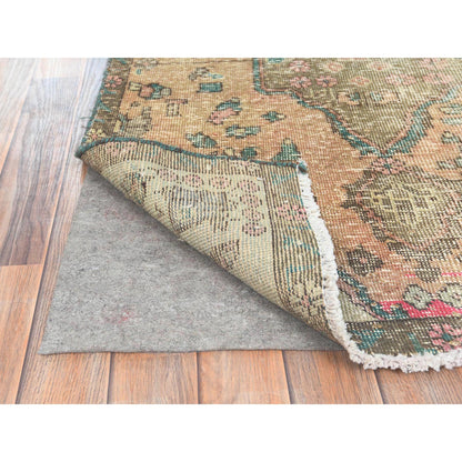 Overdyed & Vintage Wool Hand Knotted Rug Brown Brown 3.0X4.5 -O082788