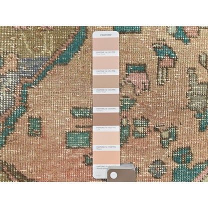 Overdyed & Vintage Wool Hand Knotted Rug Brown Brown 3.0X4.5 -O082788