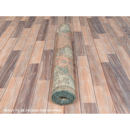 Overdyed & Vintage Wool Hand Knotted Rug Brown Brown 3.0X4.5 -O082788