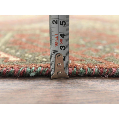 Overdyed & Vintage Wool Hand Knotted Rug Brown Brown 3.0X5.5 -O082806