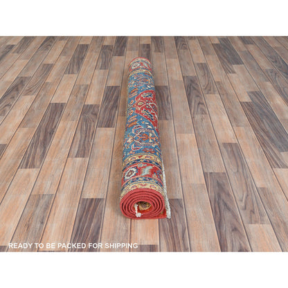 Heriz Wool Hand Knotted Rug Red Red 4.0X5.9 -O082826