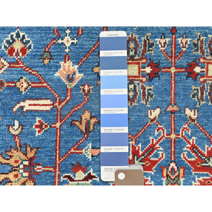 Heriz Wool Hand Knotted Rug Blue Red 3.10X6.1 -O082827