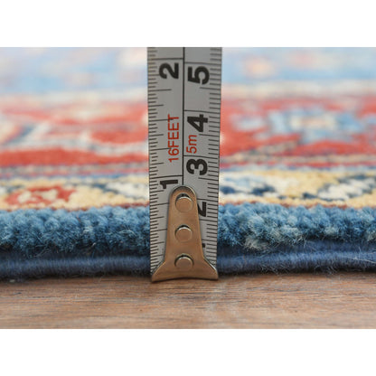Heriz Wool Hand Knotted Rug Blue Red 3.10X6.1 -O082827