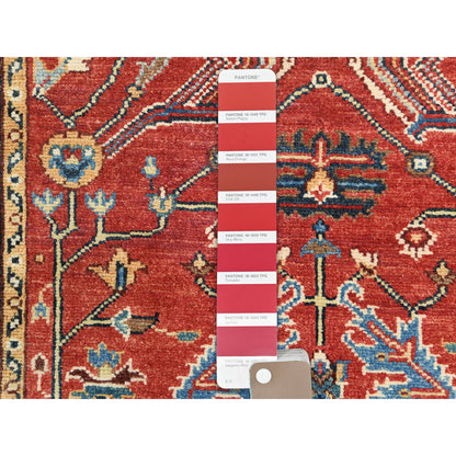 Heriz Wool Hand Knotted Rug Red Navy Blue 3.1X4.9 -O082844