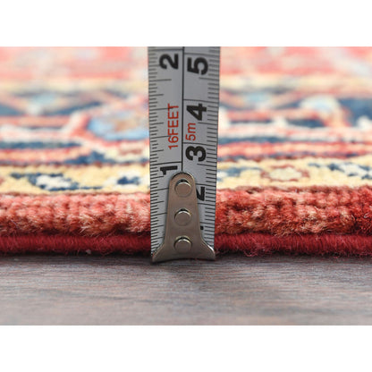 Heriz Wool Hand Knotted Rug Red Navy Blue 3.1X4.9 -O082844