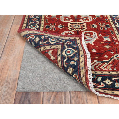 Heriz Wool Hand Knotted Rug Red Navy Blue 2.0X2.10 -O082860