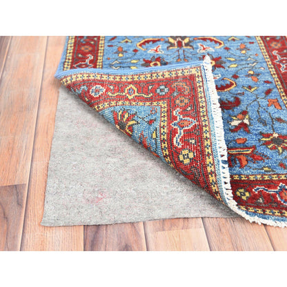 Heriz Wool Hand Knotted Rug Blue Red 2.0X2.10 -O082866