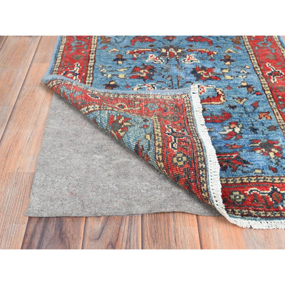 Heriz Wool Hand Knotted Rug Blue Red 2.1X2.10 -O082870