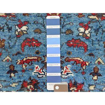 Heriz Wool Hand Knotted Rug Blue Red 2.1X2.10 -O082870