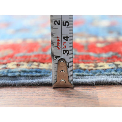 Heriz Wool Hand Knotted Rug Blue Red 2.1X2.10 -O082870