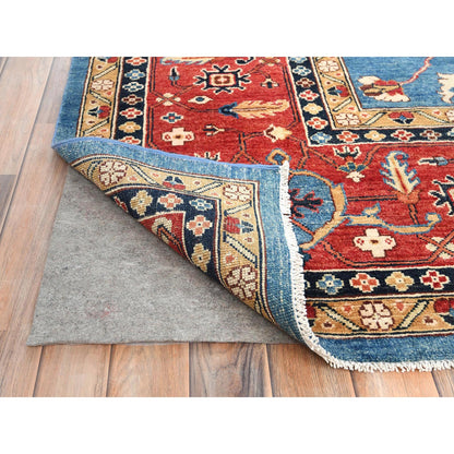 Heriz Wool Hand Knotted Rug Blue Red 9.10X13.6 -O082879