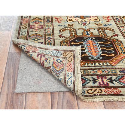 Kazak Wool Hand Knotted Rug Grey Gray 2.7X11.6 -O082907