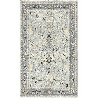Heriz Wool Hand Knotted Rug Grey Gray 2.10X4.10 -O082918