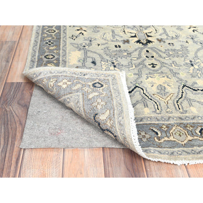 Heriz Wool Hand Knotted Rug Grey Gray 2.10X4.10 -O082918
