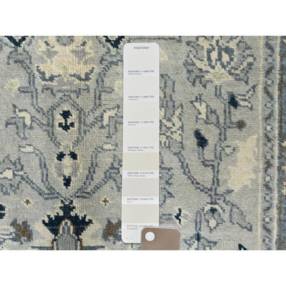 Heriz Wool Hand Knotted Rug Grey Gray 2.10X4.10 -O082918