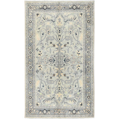Heriz Wool Hand Knotted Rug Grey Stone Gray 2.10X4.10 -O082919