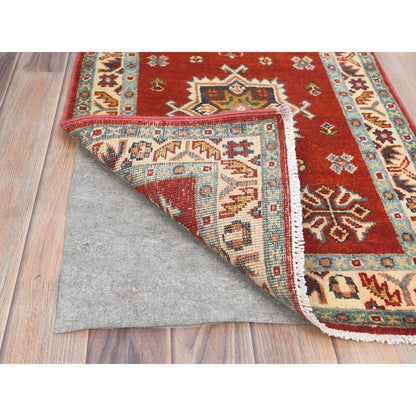 Kazak Wool Hand Knotted Rug Red Ivory 2.0X3.0 -O082939