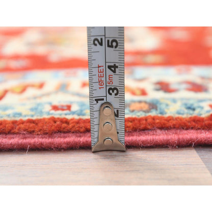 Kazak Wool Hand Knotted Rug Red Ivory 2.0X3.0 -O082939