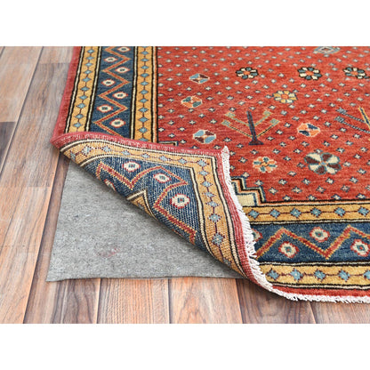 Kazak Wool Hand Knotted Rug Red 4.0x5.9 -O082950