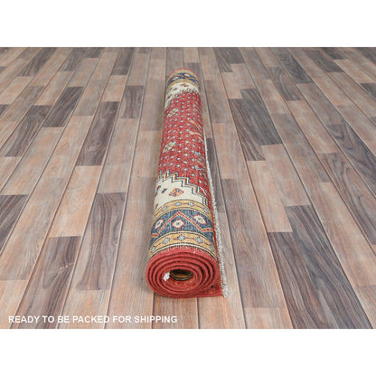 Kazak Wool Hand Knotted Rug Red 4.0x5.9 -O082950