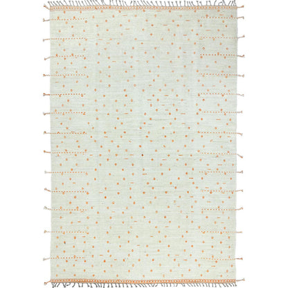 Tribal & Geometric Wool Hand Knotted Rug Ivory No Border 10.0X14.4 -O082961