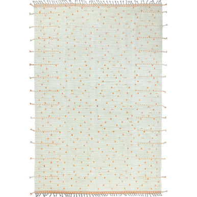 Tribal & Geometric Wool Hand Knotted Rug Ivory No Border 10.0X14.4 -O082961