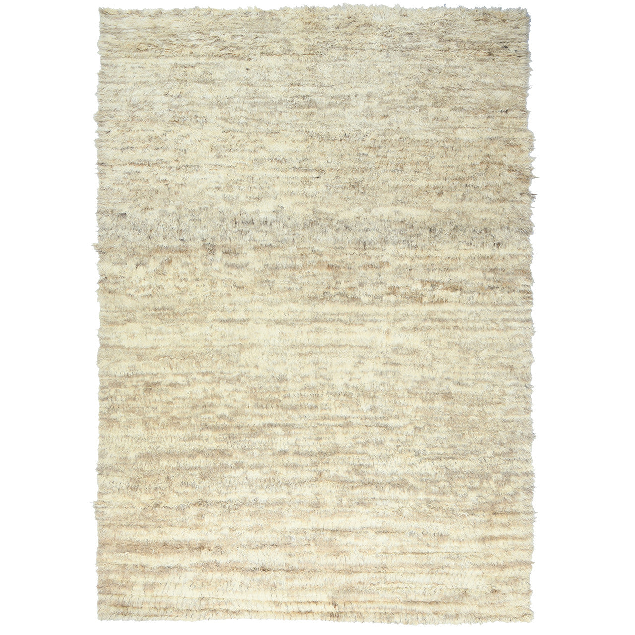 Ivory 12'4" x 18'1" Tribal & Geometric Hand knotted Wool Rug - Sku: O082987