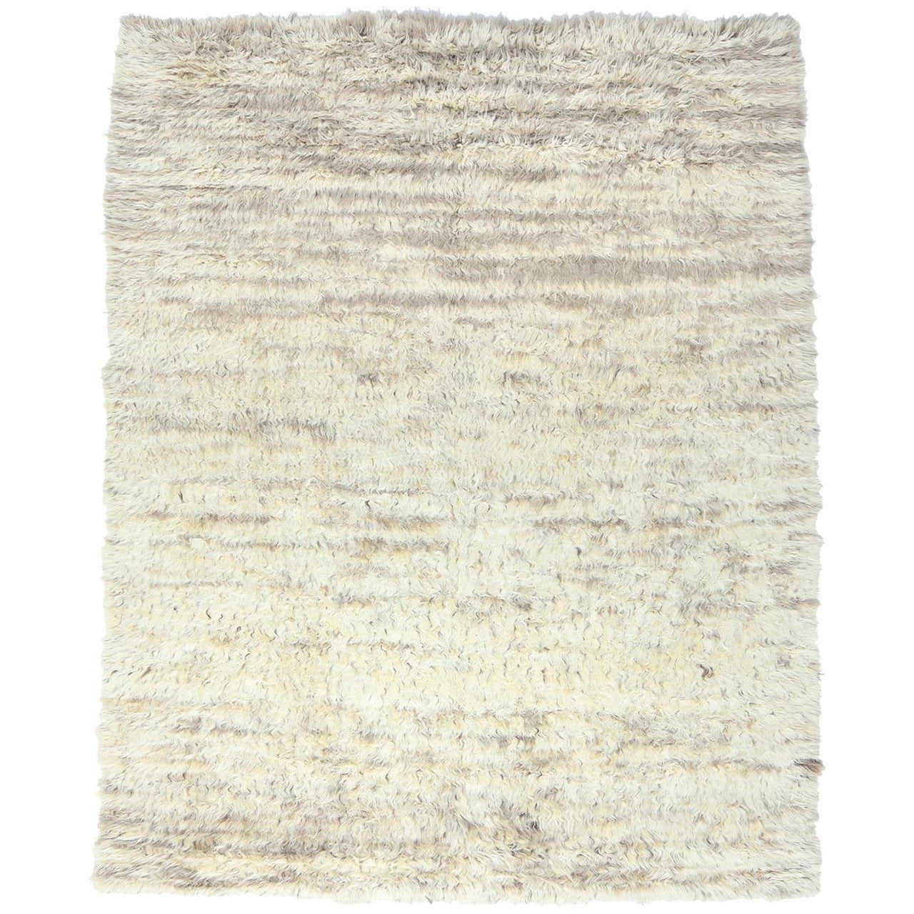 Ivory 8'1" x 10'1" Tribal & Geometric Hand knotted Wool Rug - Sku: O082988