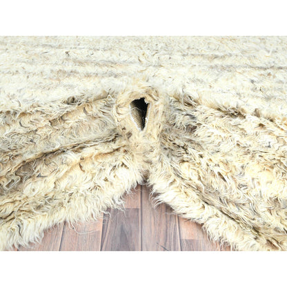 Tribal & Geometric Wool Hand Knotted Rug Ivory No Border 8.1X10.1 -O082988