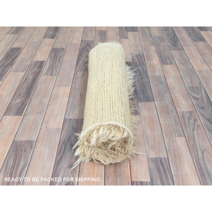 Tribal & Geometric Wool Hand Knotted Rug Ivory No Border 2.6X8.0 -O082990