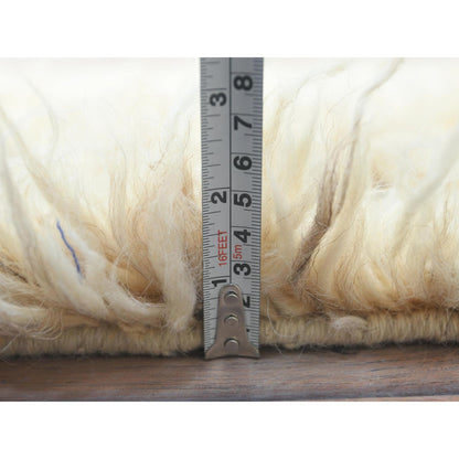 Tribal & Geometric Wool Hand Knotted Rug Ivory No Border 2.6X8.0 -O082990