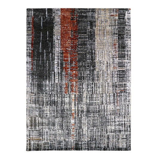 Modern and Contemporary Wool Hand Knotted Rug Grey No Border 9.0X12.4 -O083043