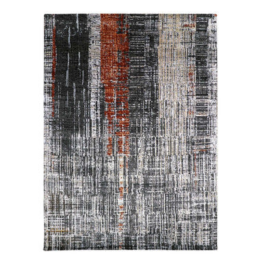 Modern and Contemporary Wool Hand Knotted Rug Grey No Border 9.0X12.4 -O083043