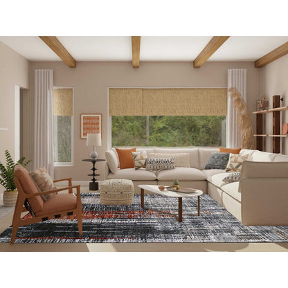 Modern and Contemporary Wool Hand Knotted Rug Grey No Border 9.0X12.4 -O083043